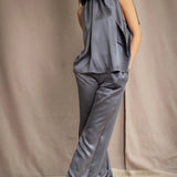 Síoda Silk Wide Leg Trouser | Pewter