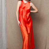 Síoda Silk Slip Opera Dress | Orange