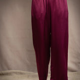 Síoda Silk Wide Leg Trouser | Dark Maroon