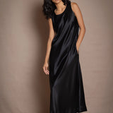 Síoda Silk Slip Opera Dress | Black