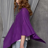 Luxury Cashmere Cape in Purple