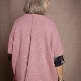 Throwover Cashmere Cardigan | French Rose