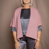 Throwover Cashmere Cardigan | French Rose