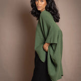 Throwover Cashmere Cardigan | Fern