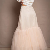 Tulle Slim Skirt | Marshmallow