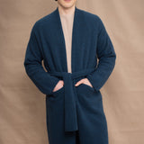 Full Bloom Cocoon Cashmere Coat | Teal