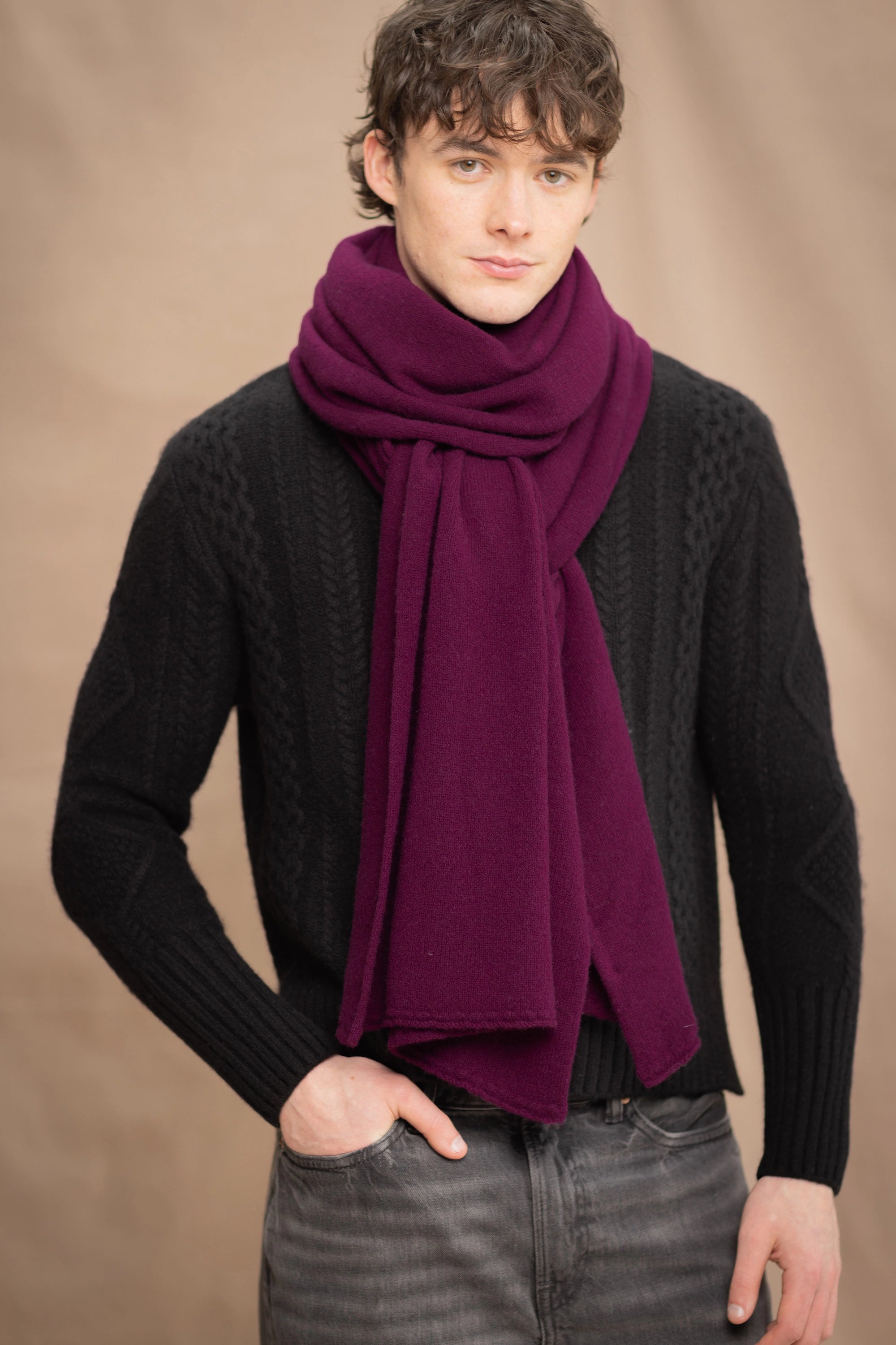 Emma Cashmere Wrap | Beetroot