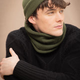 Full Bloom Unisex Cashmere Beanie Hat | Fern