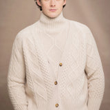 Grá Mo Chroí Cashmere Aran Cardigan | Wheat