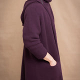 Moss Hooded Cardi Coat | Cassis