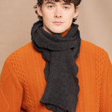 Vintage Cashmere Scarf | Charcoal
