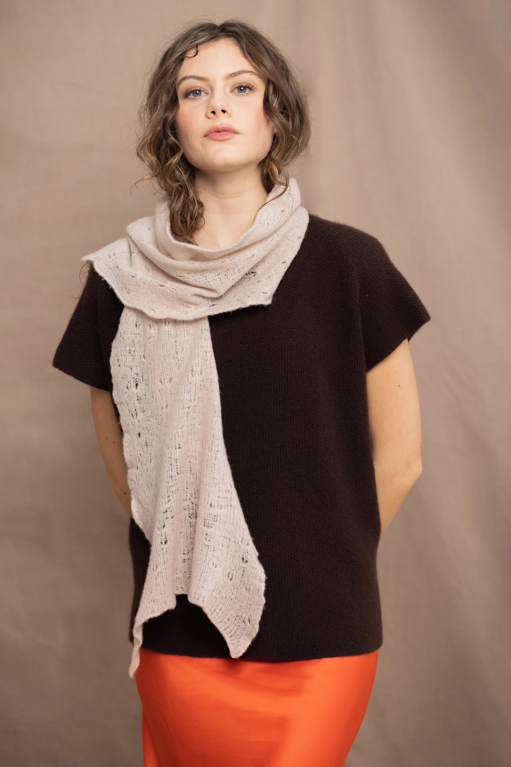 Vintage Cashmere Scarf | Oyster