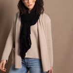 100% Cashmere Lace Wrap Shawl in Black