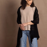 100% Cashmere Lace Wrap Shawl in Black