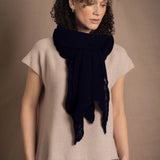 Vintage Cashmere Wrap | Navy