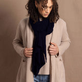 Vintage Cashmere Wrap | Navy
