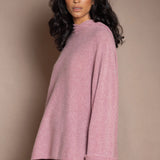 Kapuzen-Weekender-Kaschmirpullover | Flanell/Hellgrau