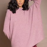 Kapuzen-Weekender-Kaschmirpullover | Flanell/Hellgrau