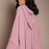 Kapuzen-Weekender-Kaschmirpullover | Flanell/Hellgrau