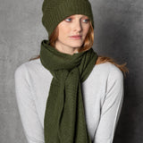 luxury cashmere scarf in green