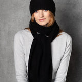 luxury cashmere scarf in black