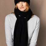 luxury cashmere scarf in black