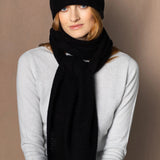 luxury cashmere scarf in black