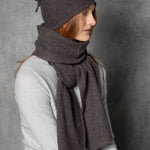 luxury cashmere scarf in brown