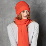 luxury cashmere scarf in orange