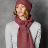 luxury cashmere scarf in rust 