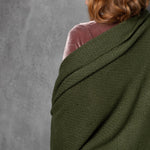 Luxury Cashmere Large Wrap Scarf in Green