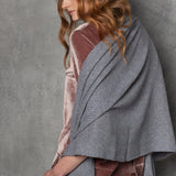 Luxury Cashmere Large Wrap Scarf in Grey
