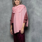 Luxury Cashmere Large Wrap Scarf in Light Pink