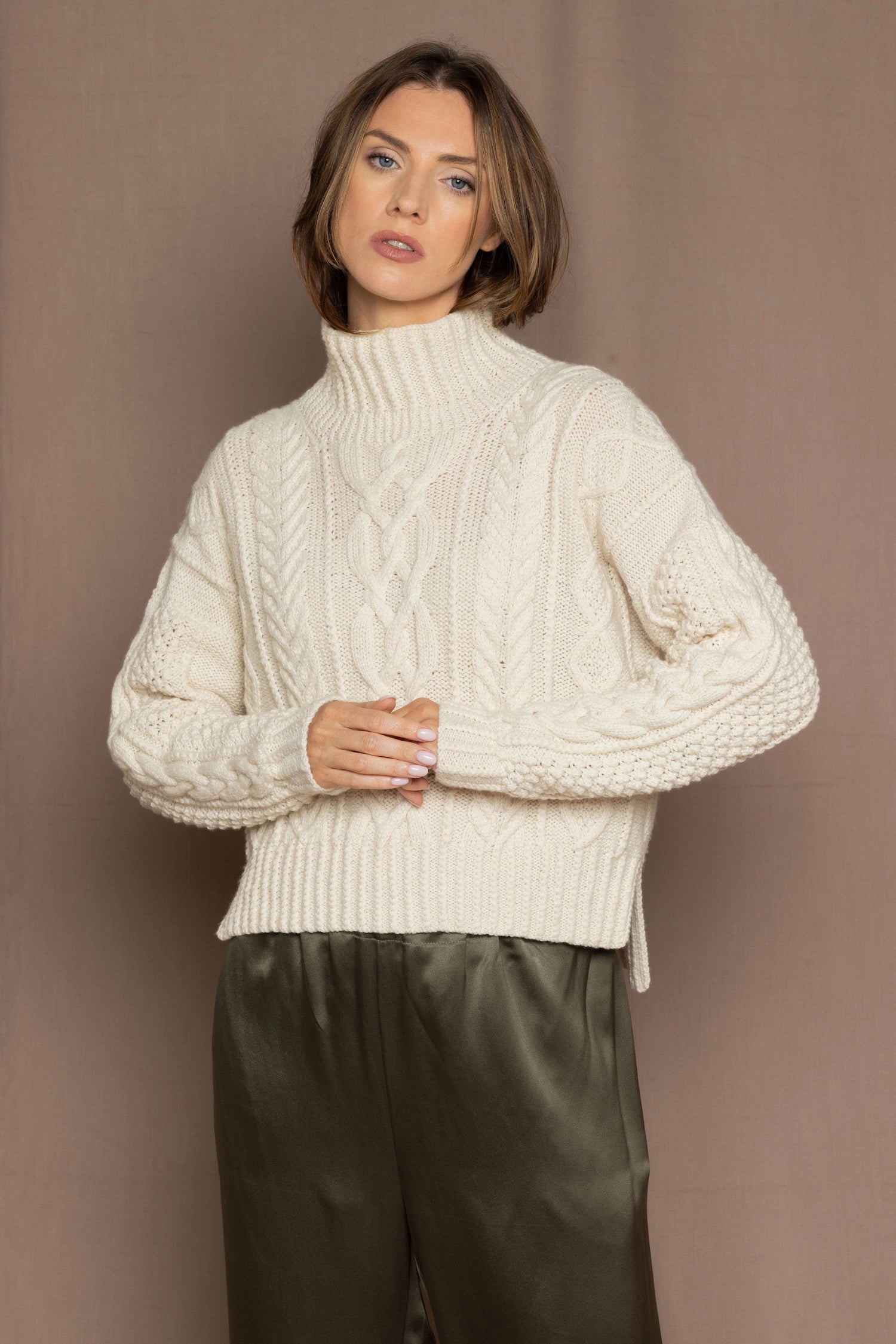 Luxury Cashmere Aran Irish Sweater