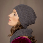 cashmere snood in brown