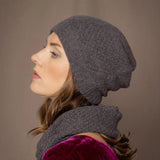 cashmere snood in brown