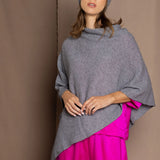 cashmere cape in grey