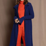 cashmere lace coat in bright blue