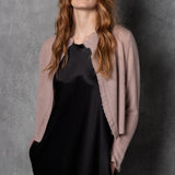 dusty pink cashmere cardigan