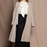 Full Bloom Madeline Cashmere Robe Coat | Natural & Almost White