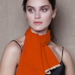 cashmere kitten scarf in orange