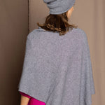 cashmere cape in grey