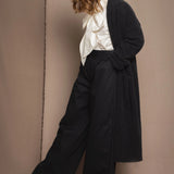 Full Bloom Madeline Cashmere Robe Coat | Charcoal & Black
