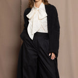 Full Bloom Madeline Cashmere Robe Coat | Charcoal & Black