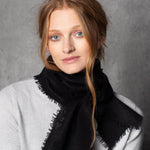 light luxury cashmere scarf in black