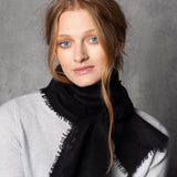 light luxury cashmere scarf in black