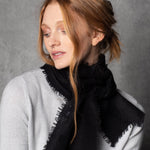 light luxury cashmere scarf in black