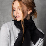 light luxury cashmere scarf in black