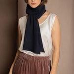 cashmere scarf in blue