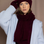 cashmere scarf in burgundy